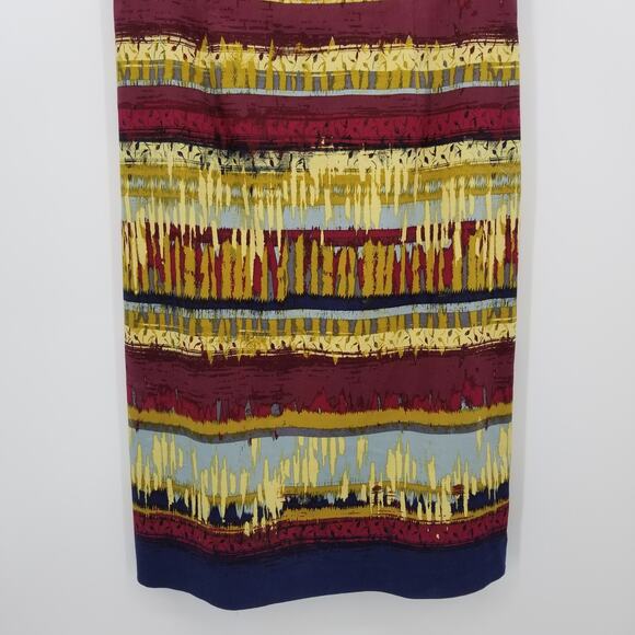 Pendleton Abstract Sheath Dress 10 Cotton Cap Sleeves Scoop Neck Southwestern - Picture 6 of 11